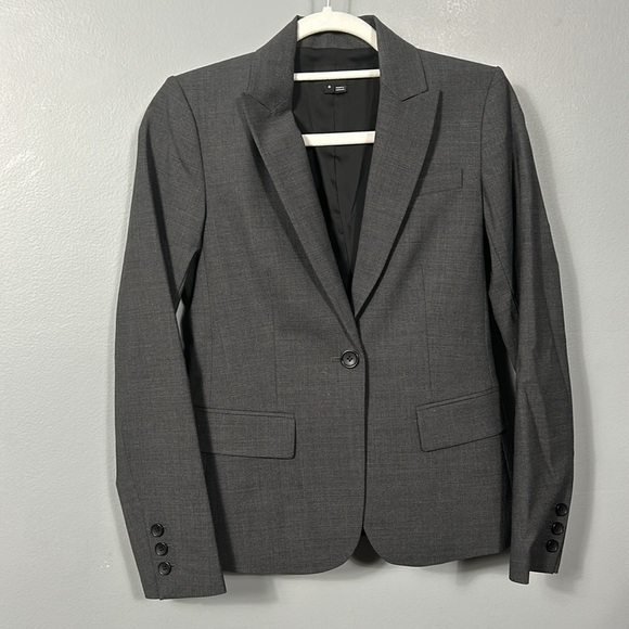 Theory Gabe Wool Blazer Gray Single Button size 0 - Picture 9 of 16